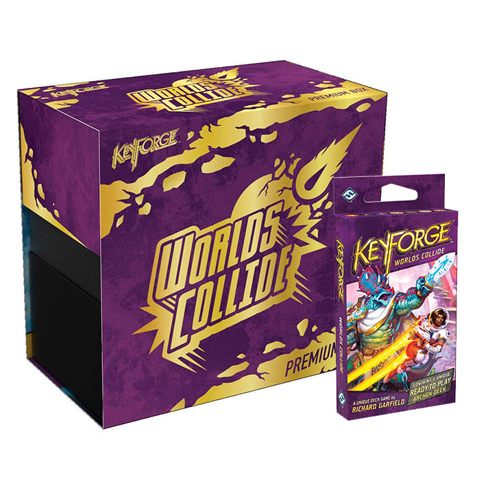 keyforge booster box KeyForge: Worlds Collide Decks Premium Color:Style 20 jinzo Quick to learn Basic Darkness Energy (TCG)