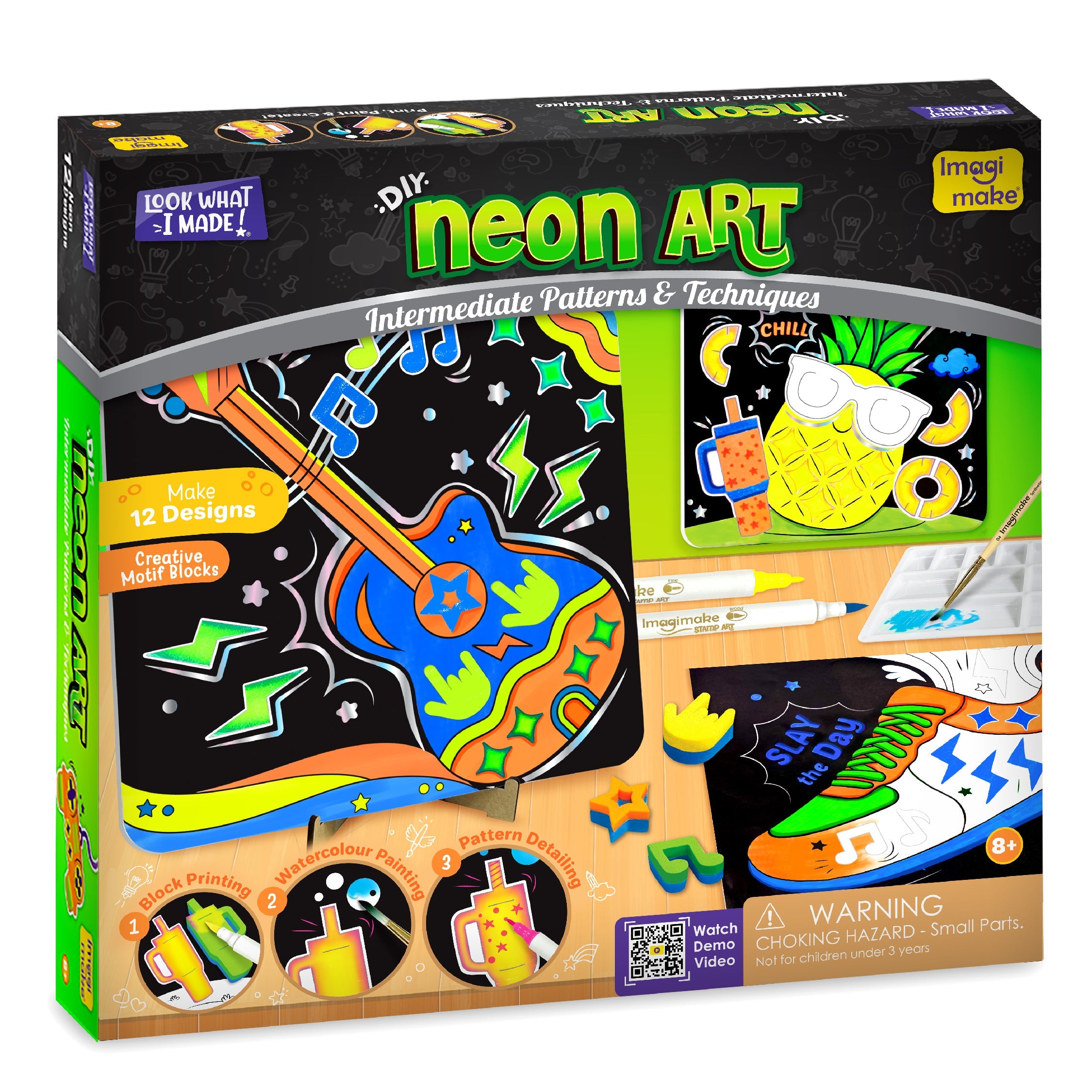 Imagimake Neon Art Kit  (UV Light Not Included)