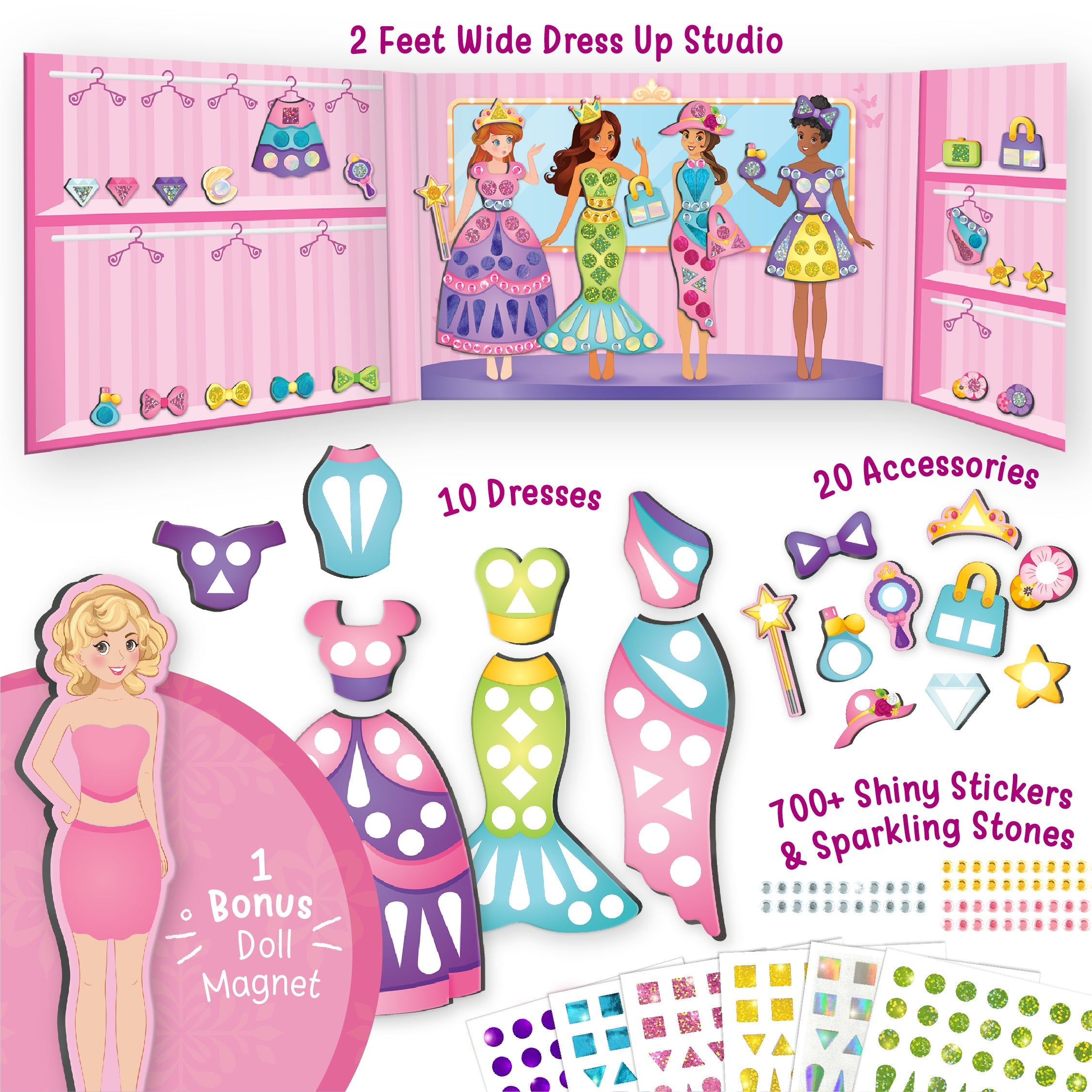 Imagimake 5-in-1 Ultimate Princess Craft Mega Bundle for Girls