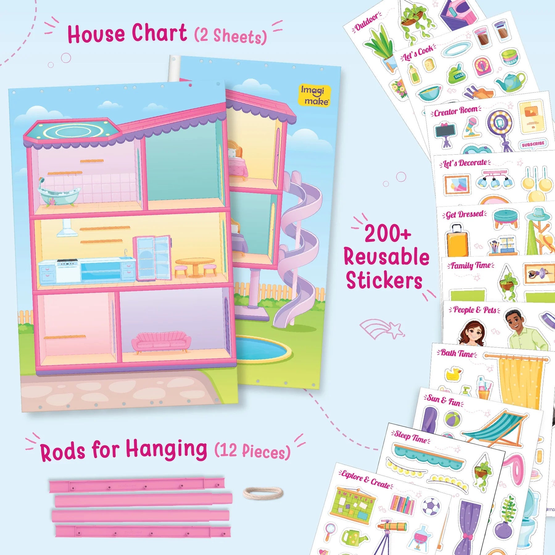 Imagimake Sticker Fun - My Dream House Playset