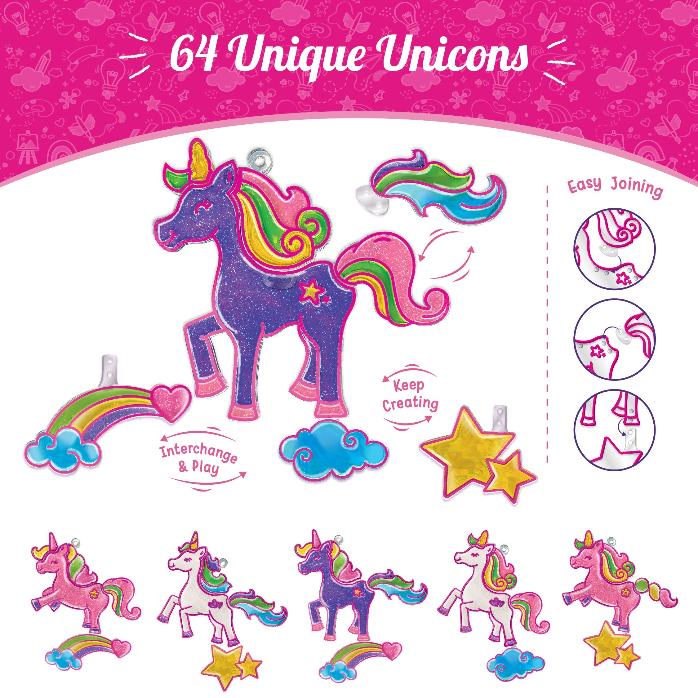 Imagimake Window Art for Kids - Princess and Unicorn