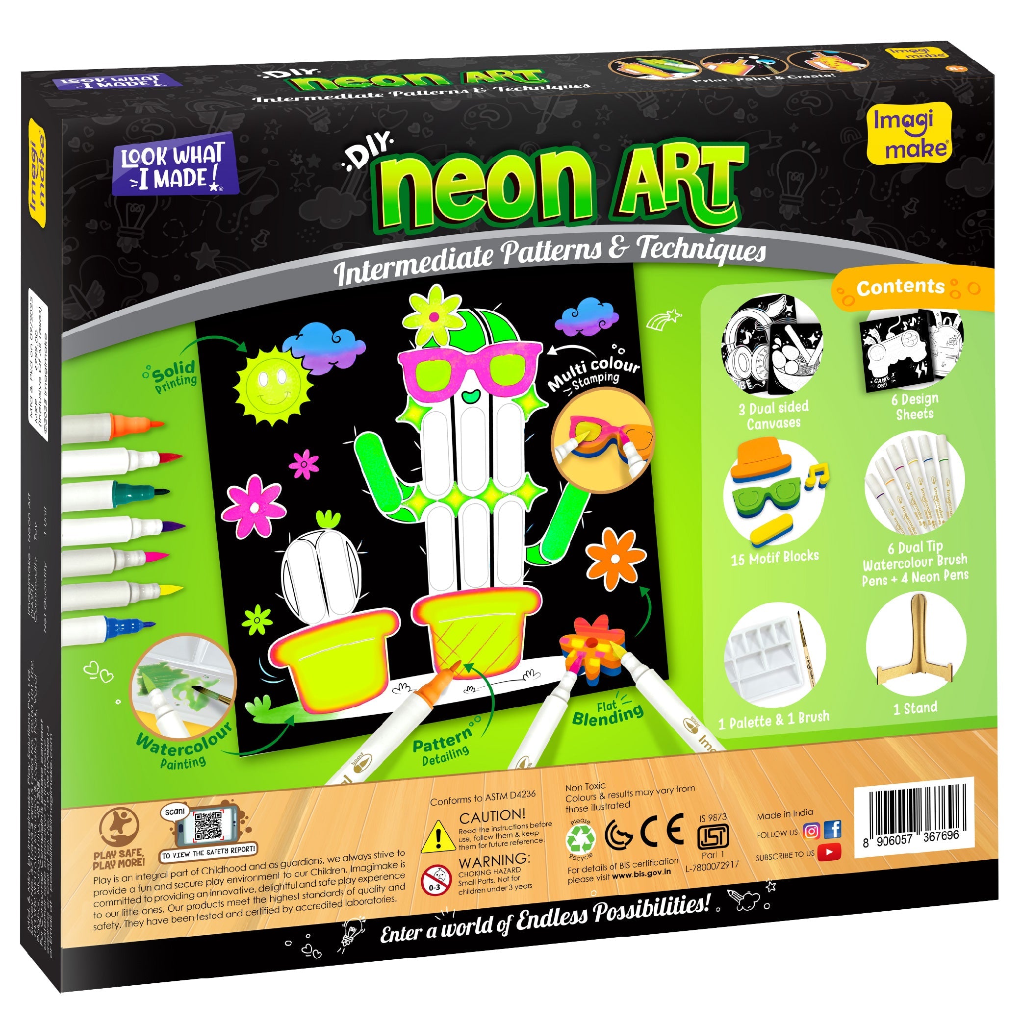 Imagimake Neon Art Kit  (UV Light Not Included)