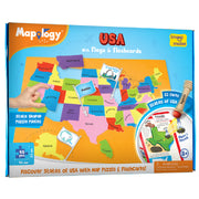 Imagimake Mapology USA with Flags Puzzle  & Flashcards
