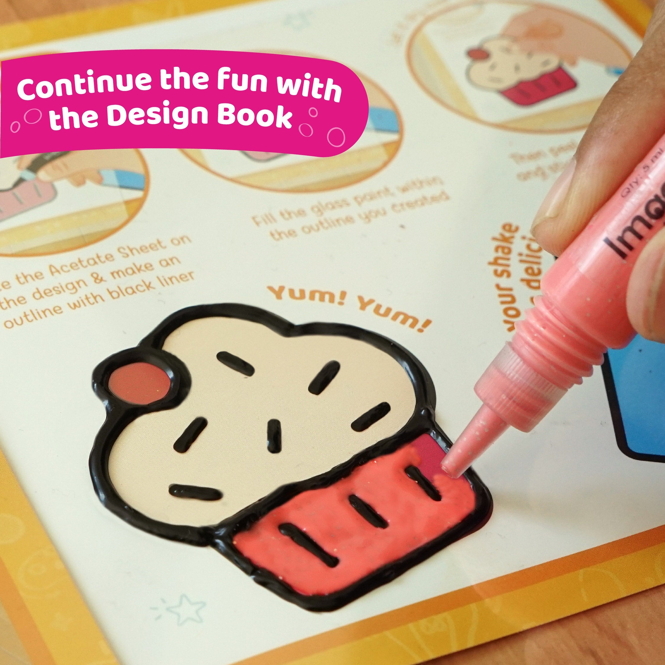 Imagimake Window Art for Kids - Princess and Unicorn