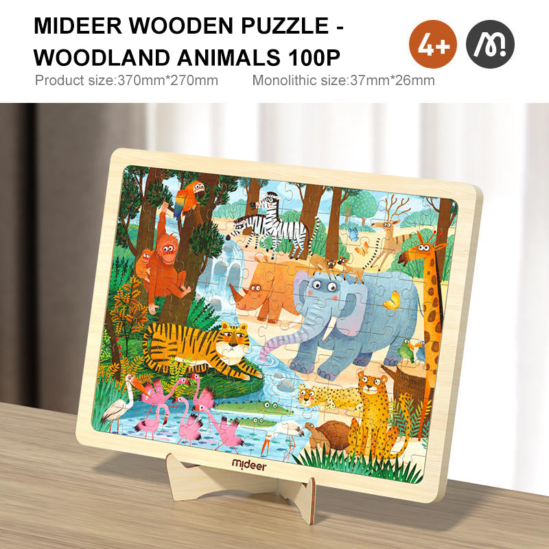 Wooden Puzzle: Woodland Animals 100P