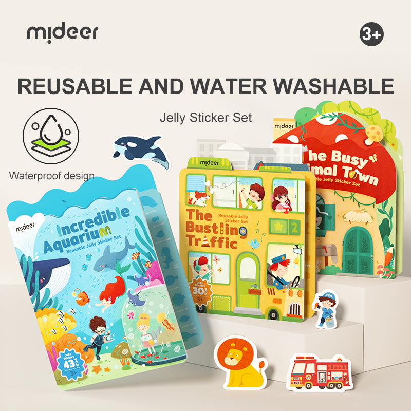 Reusable Jelly Sticker: The Bustling Traffic