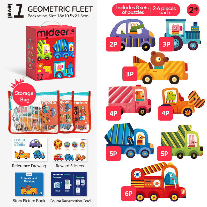 Level Up! Puzzles with Storage Bag Level 1 - Animal Transportation [ 2P-6P ]