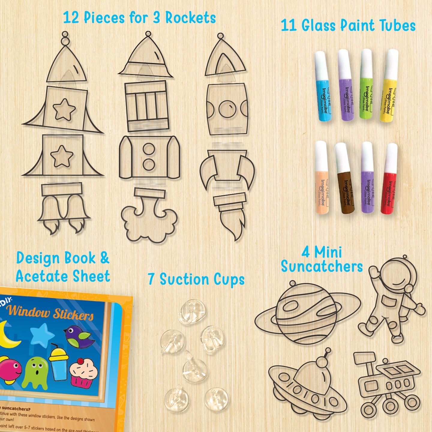 Imagimake Window Art for Kids - Rocket
