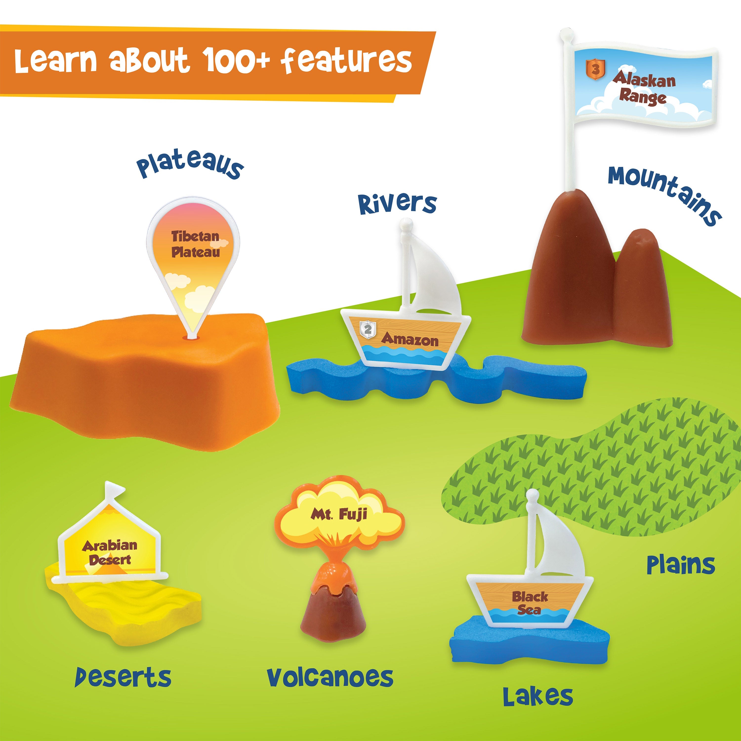 Imagimake Mapology Physical Map - World