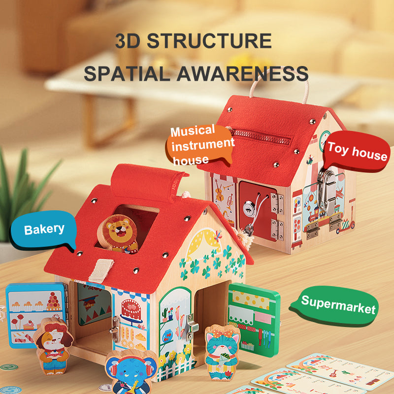 Lock Cabin - Montessori Toy