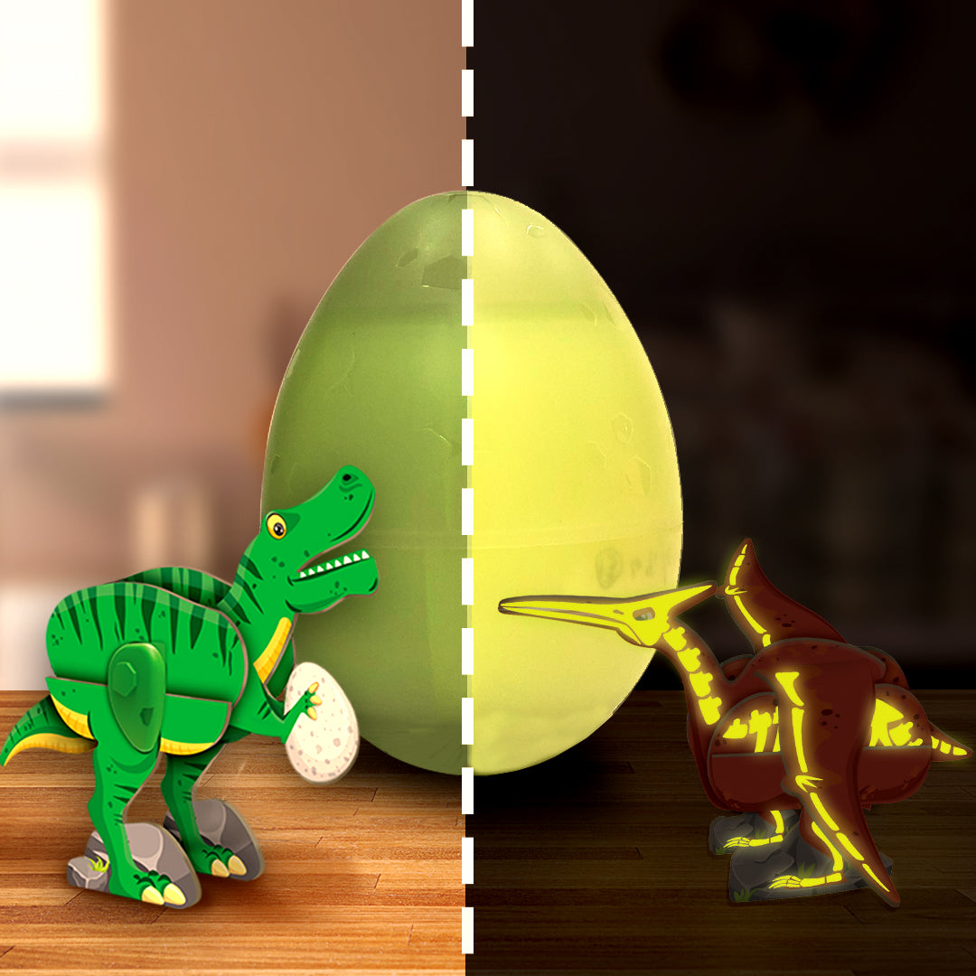 Imagimake Glow In The Dark Dinos & Egg - Set Of 3 Eggs