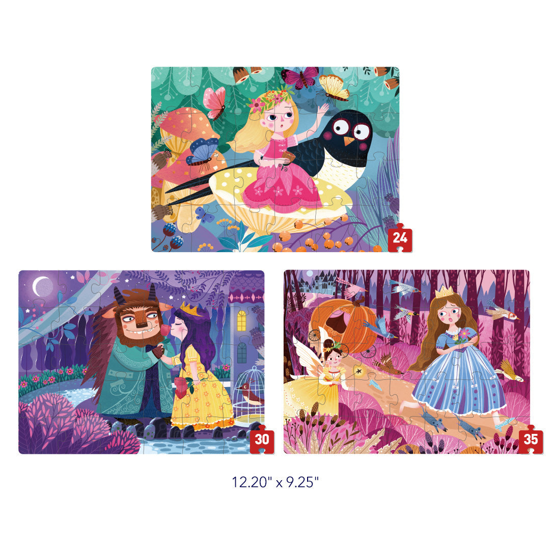 Level Up! Puzzles with Storage Bag Level 3 - Princess Adventures [ 24P-35P ]