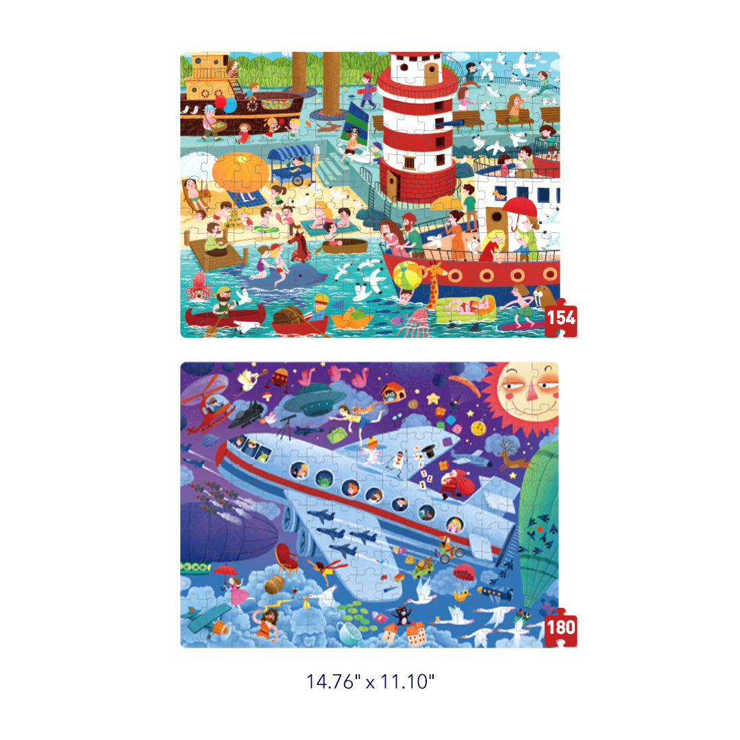 Level Up! Puzzles with Storage Bag Level 6 - Relaxing Holiday [ 154P-180P ]