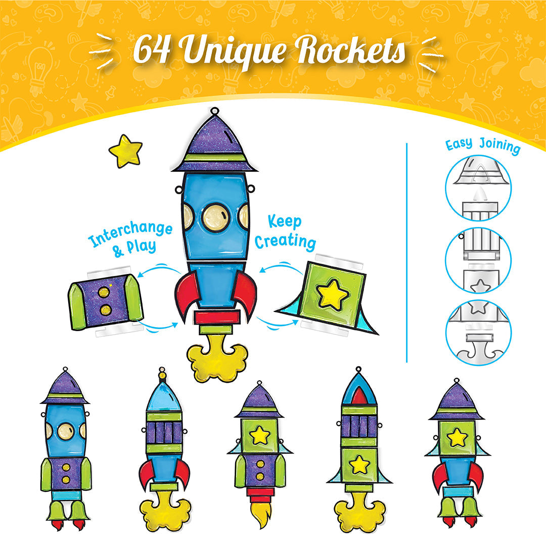 Imagimake Window Art for Kids - Rocket