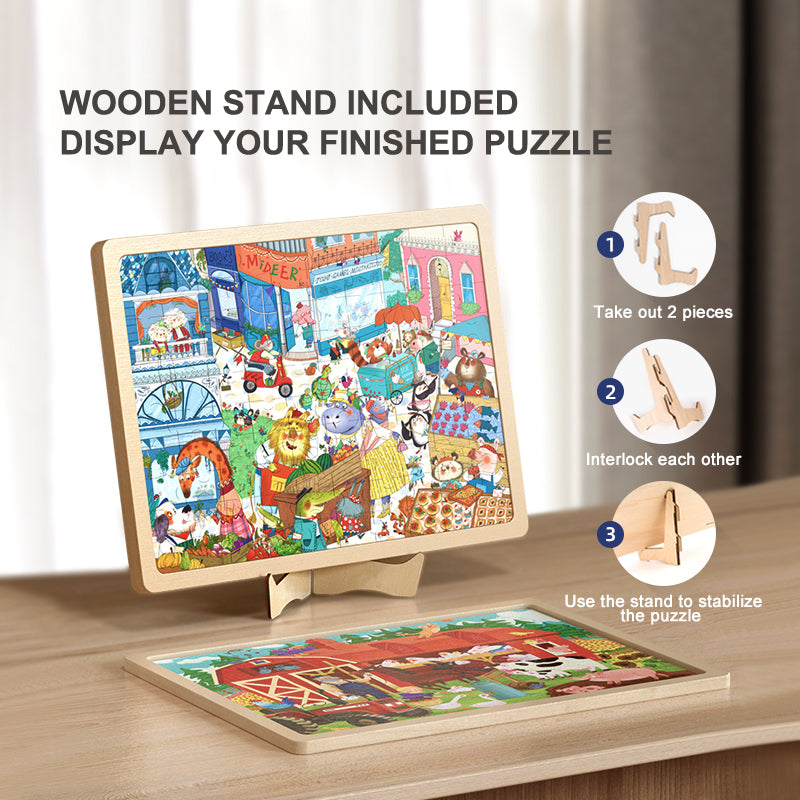 Wooden Puzzle: Farm Cottage 48P