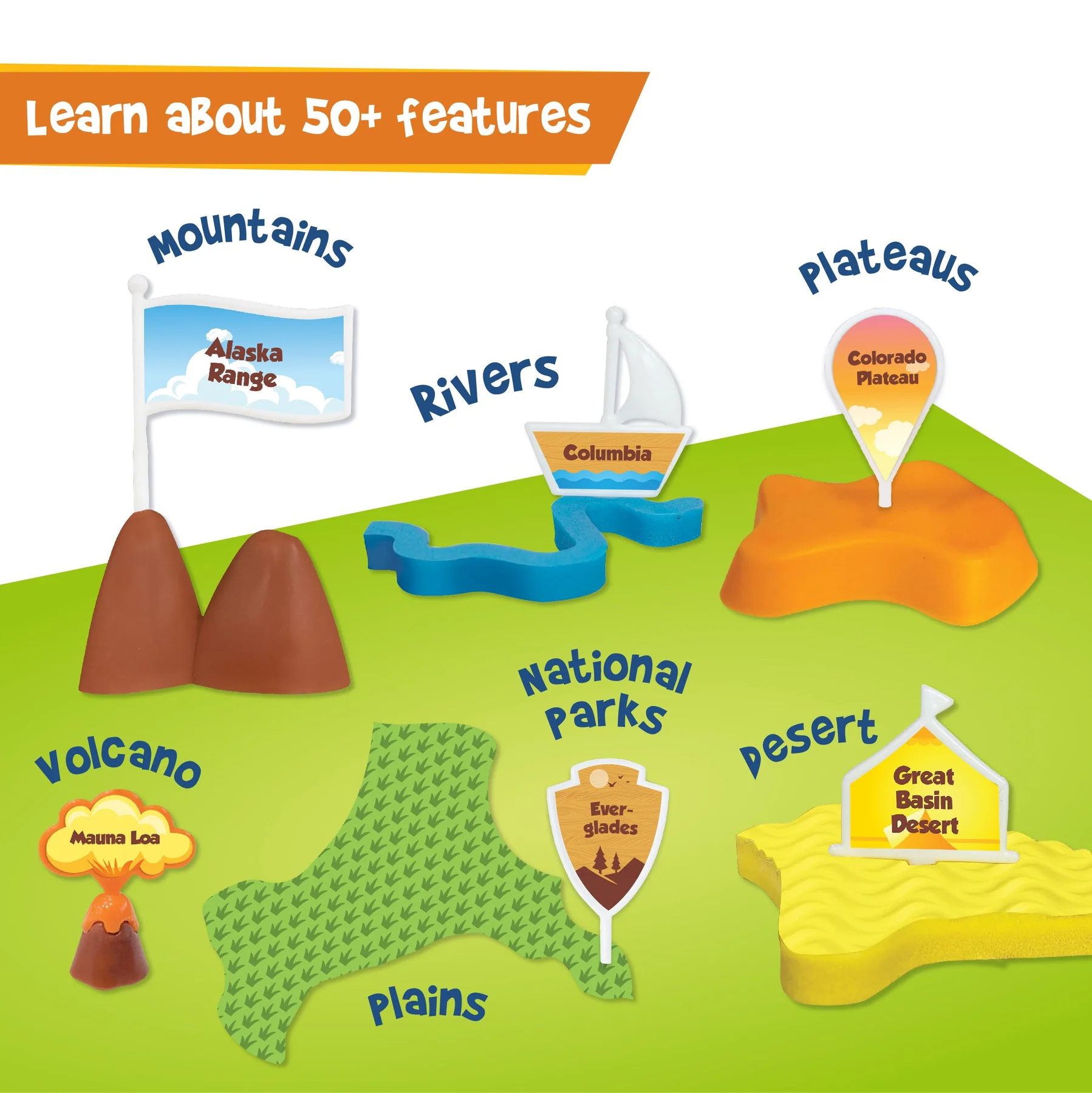 Imagimake Mapology Physical Map - USA Puzzle