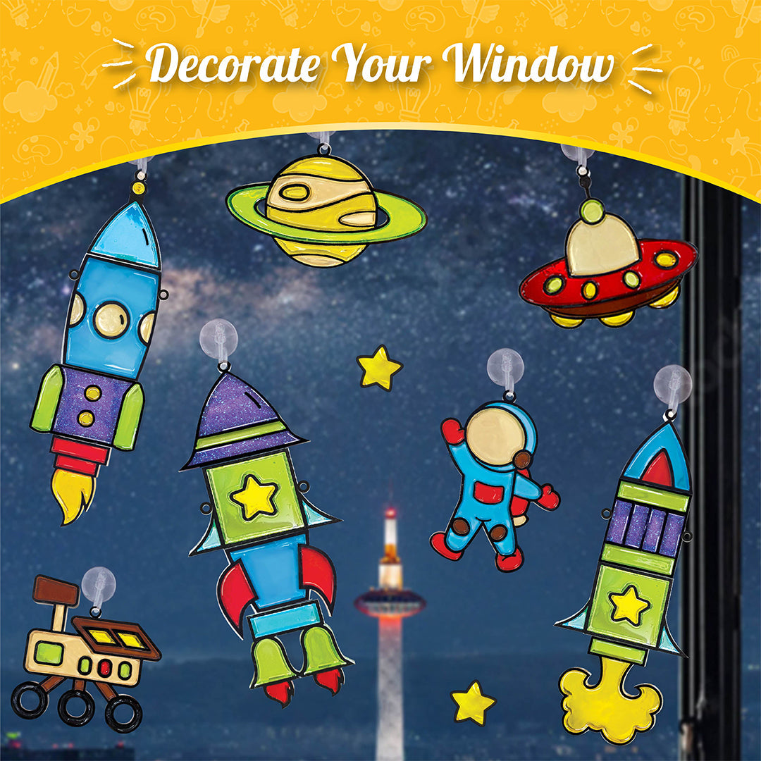 Imagimake Window Art for Kids - Rocket