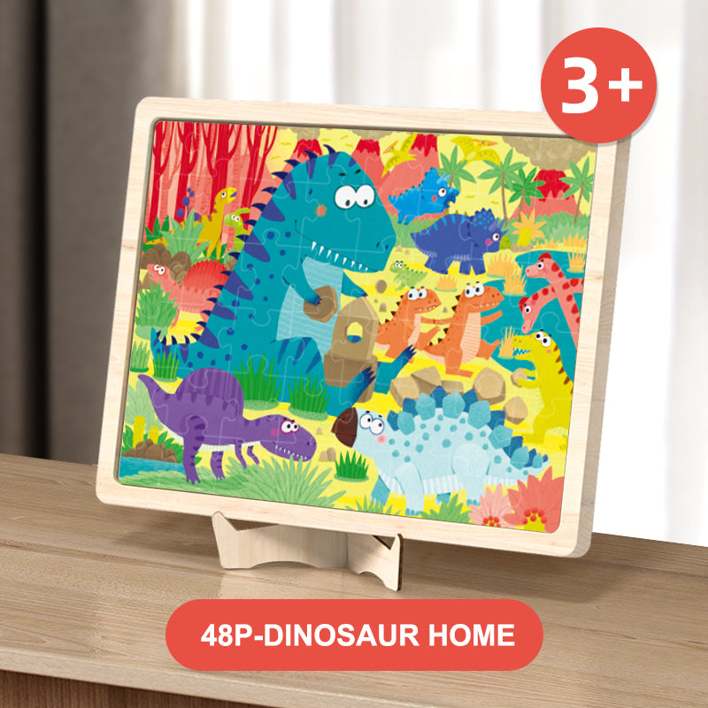 Wooden Puzzle: Dinosaur Family 48P