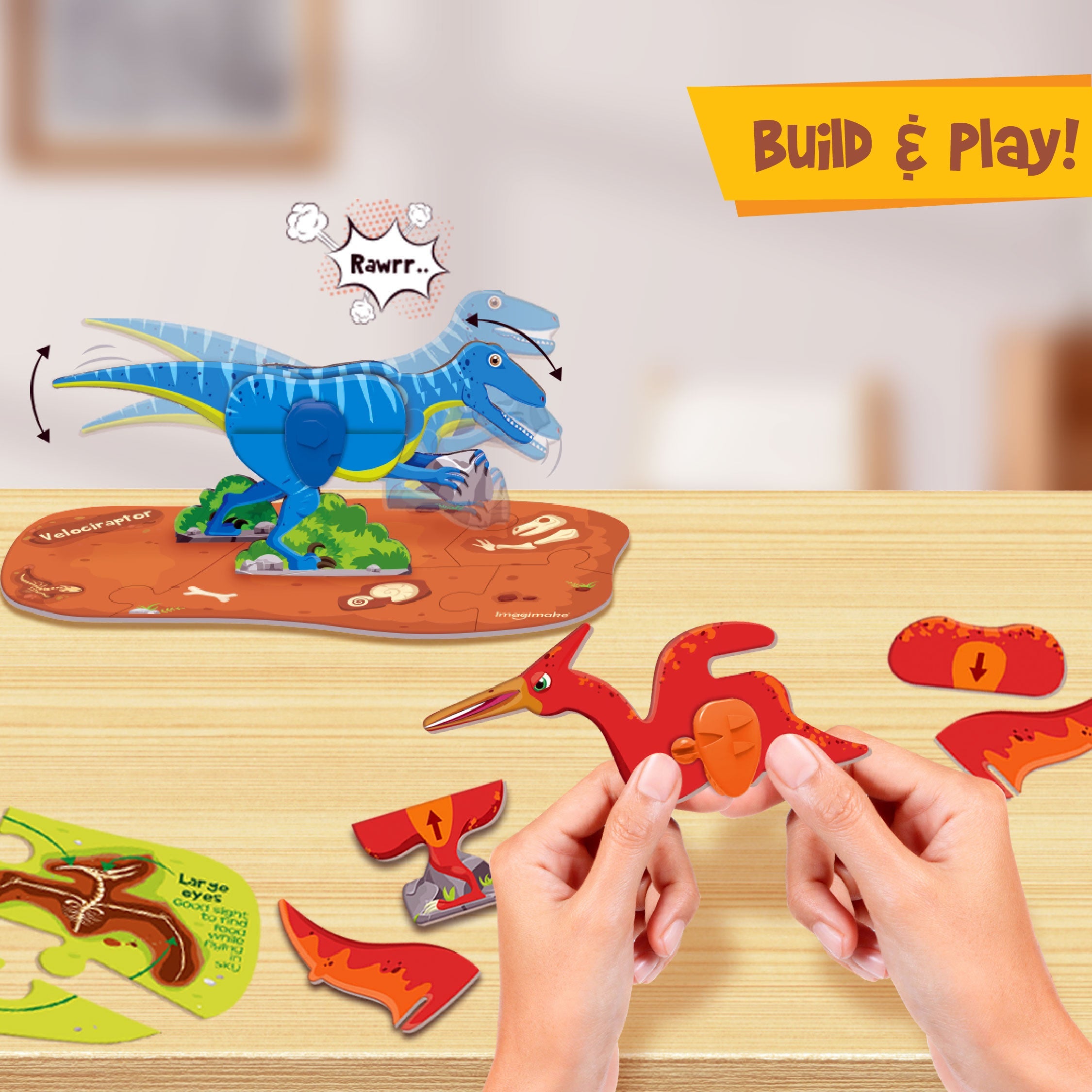 Imagimake Glow In The Dark Dinos & Egg - Set Of 3 Eggs