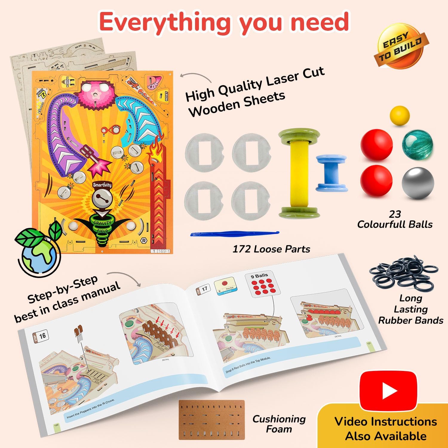 Smartivity Pinball Machine DIY STEAM Construction Game