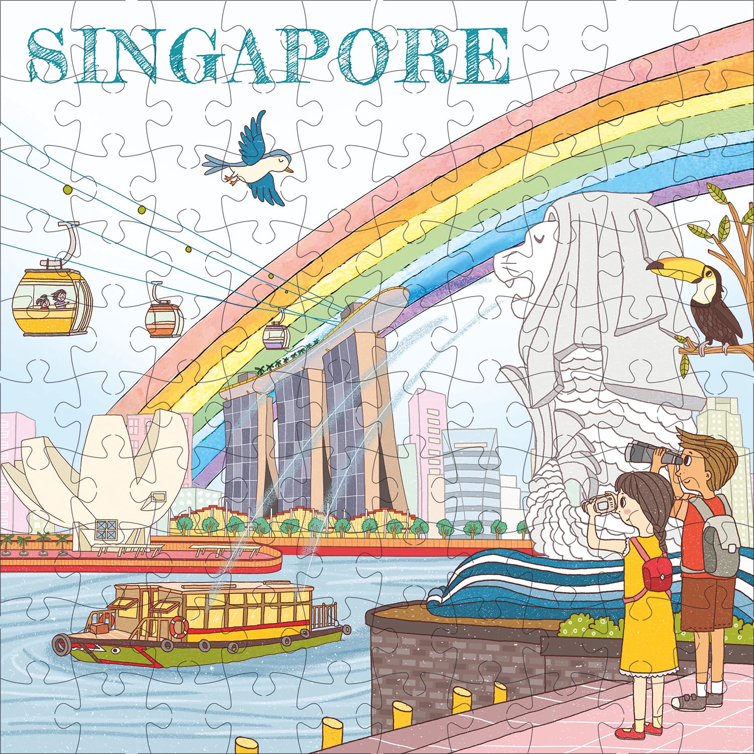 ABC Explore Singapore a 100 Pieces Jigsaw Puzzle