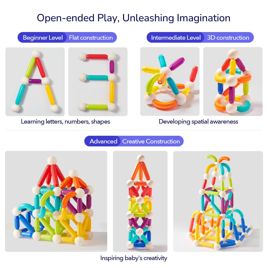 Rainbow Magnetic Building Stick