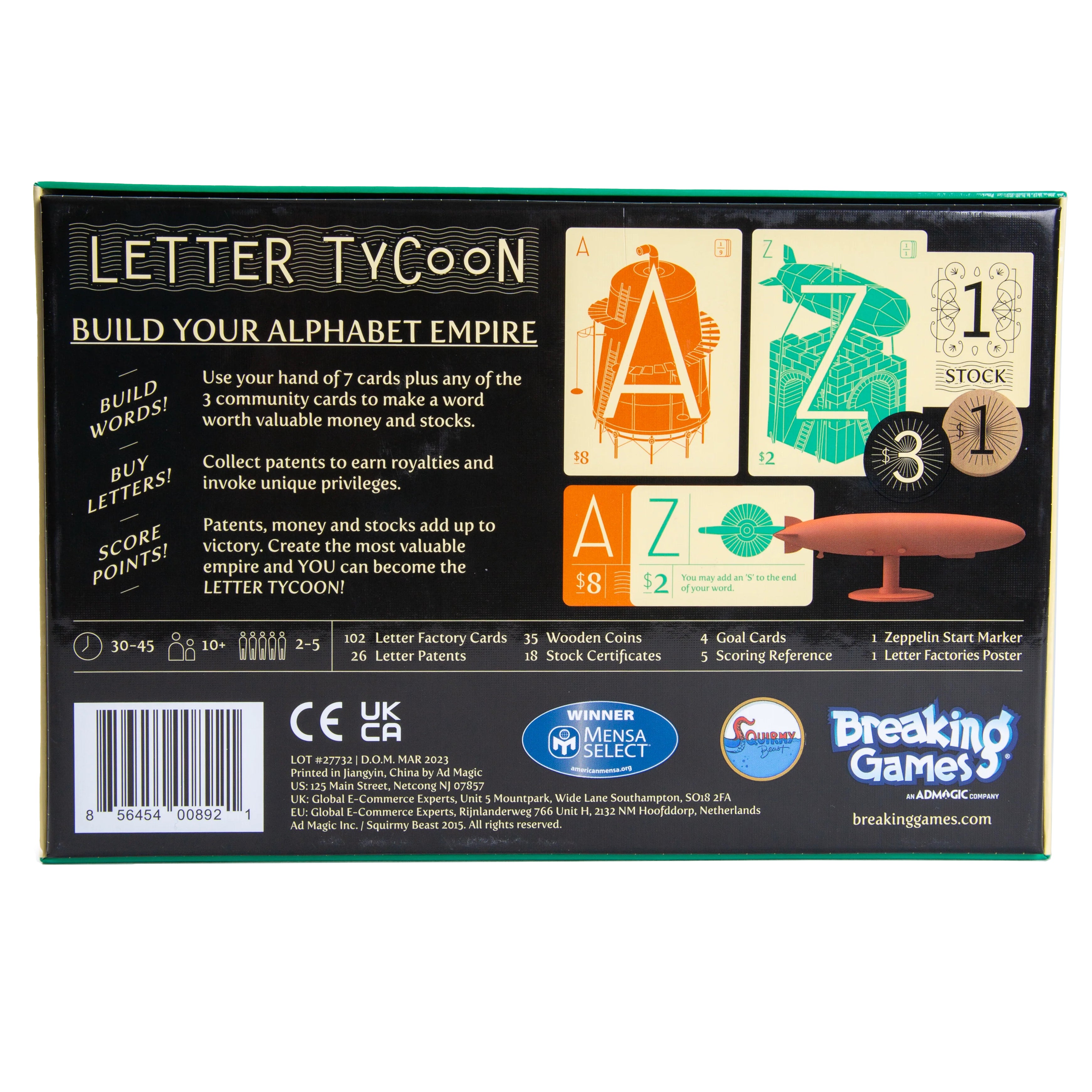 Letter Tycoon: Mensa Select Word-Building Strategy Game