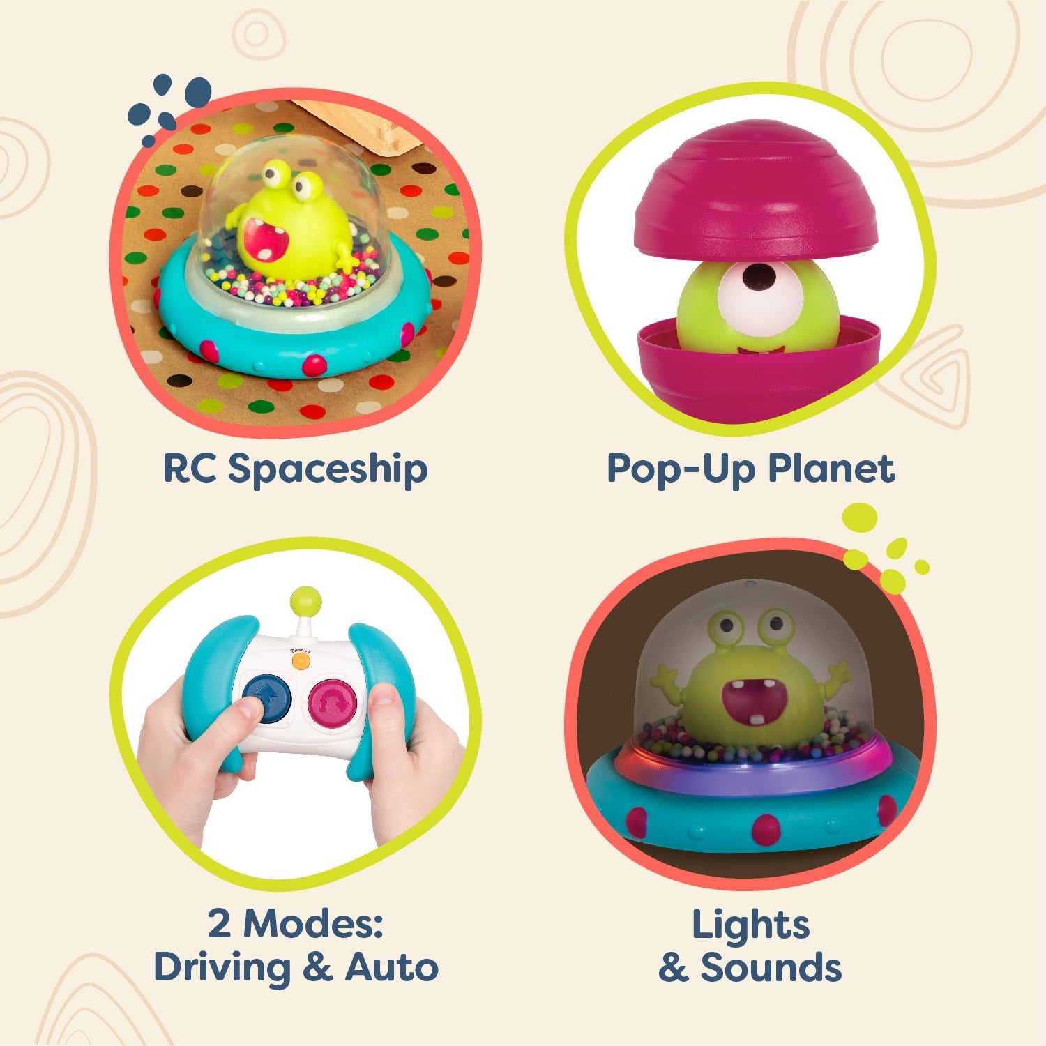 Remote Control Bumper Space Car - Marky Mars