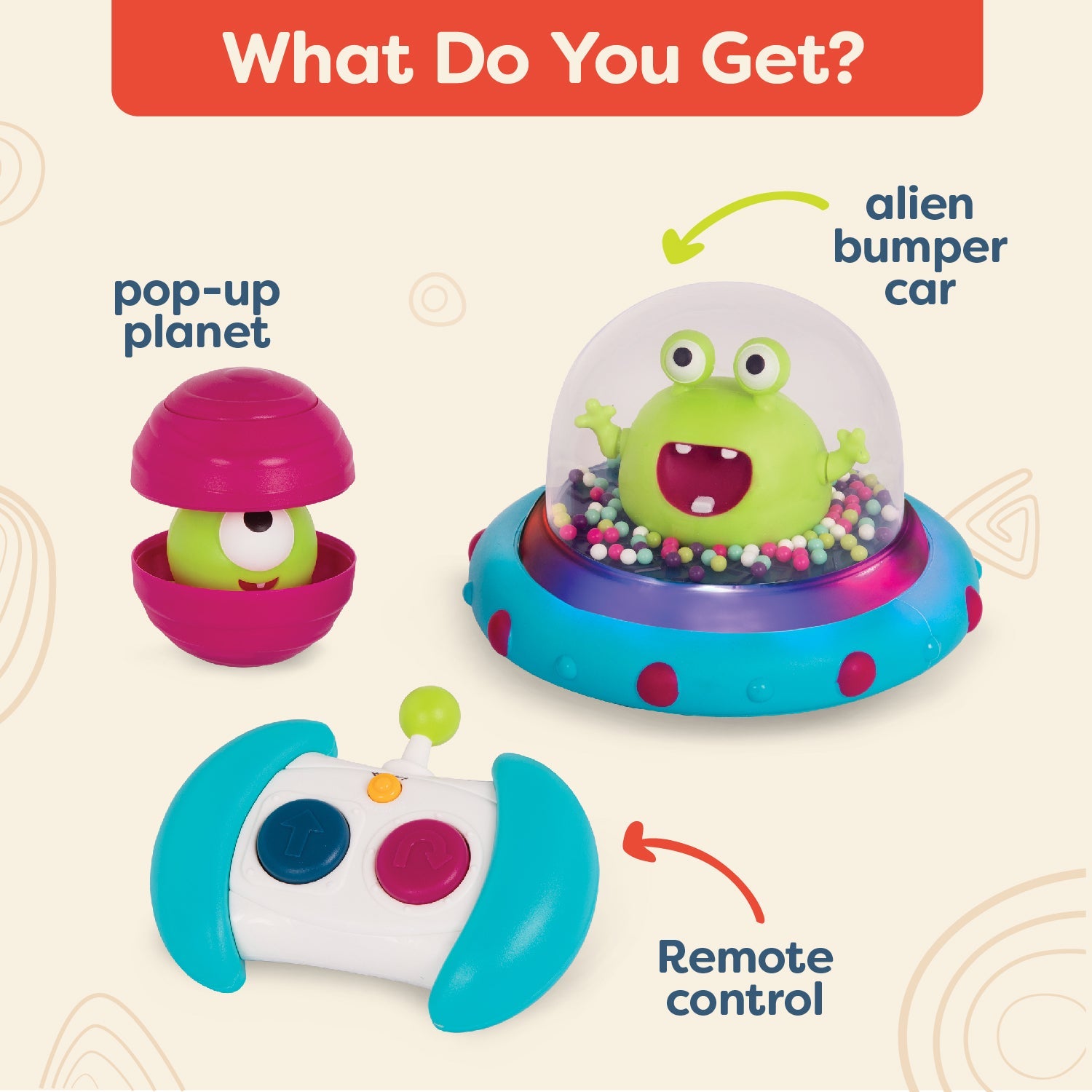 Remote Control Bumper Space Car - Marky Mars