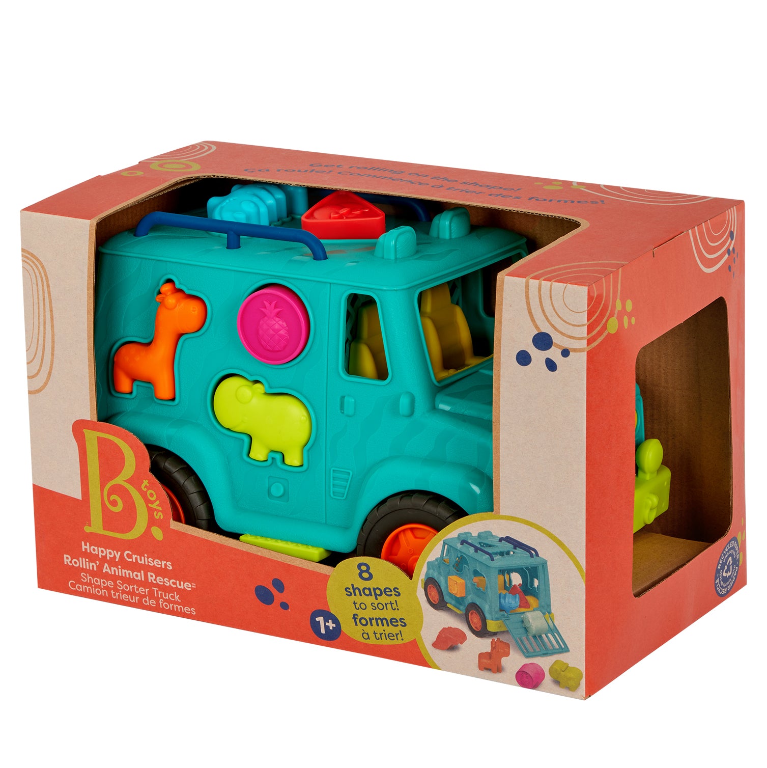Happy Cruisers - Rollin' Animal Rescue Shape Sorter Truck