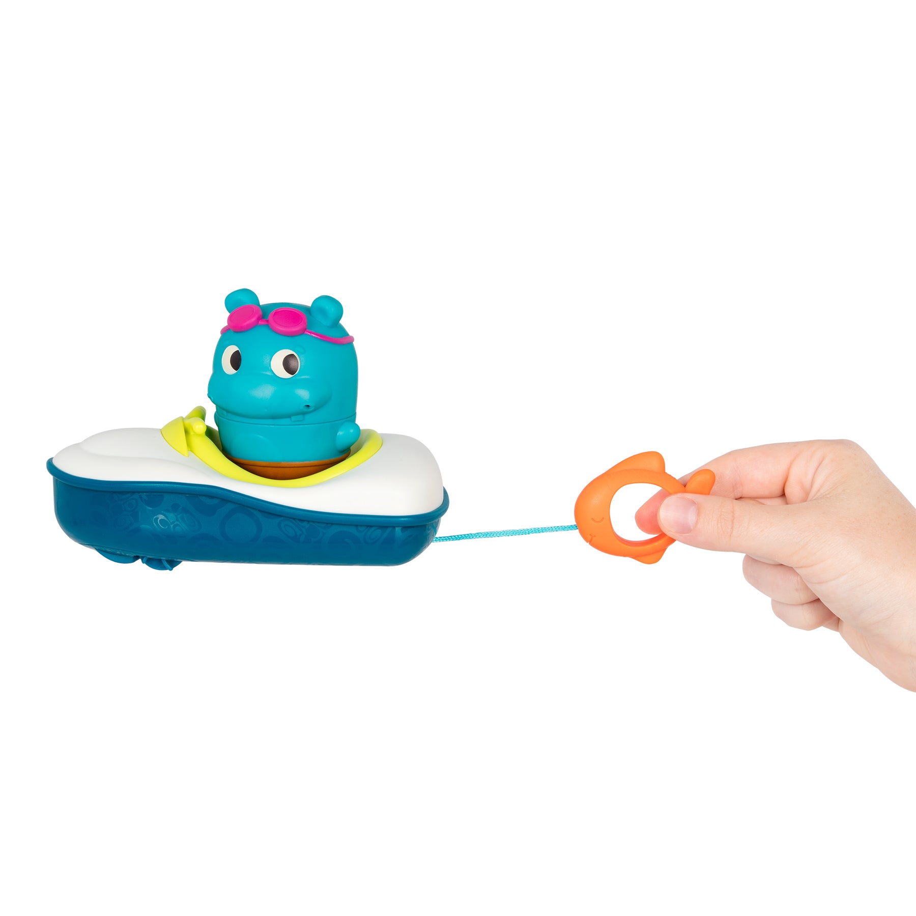 Pull-Back & Go Bath Boat & Toy Hippo
