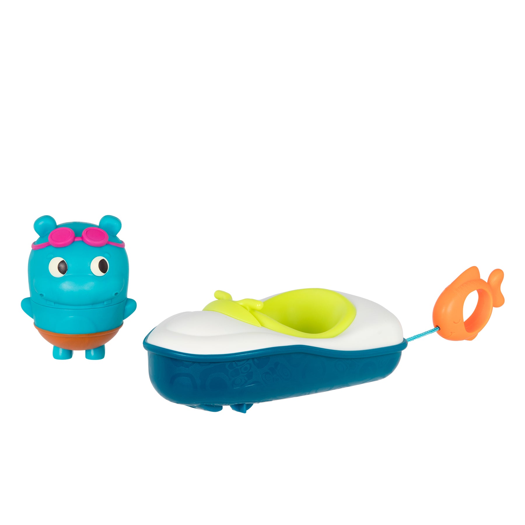 Pull-Back & Go Bath Boat & Toy Hippo