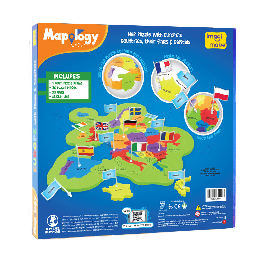 Imagimake Mapology Europe with Flags & Capitals Puzzle