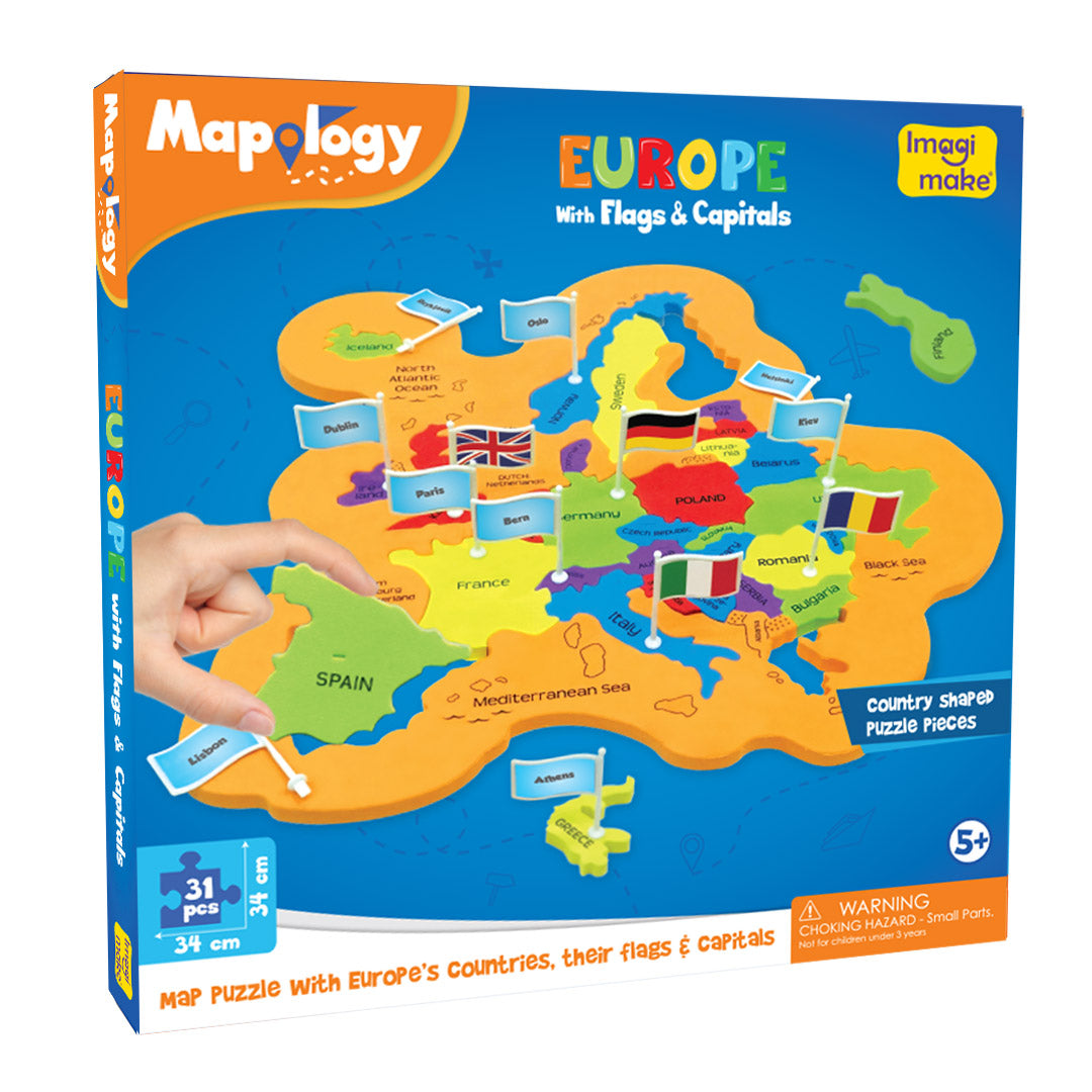 Imagimake Mapology Europe with Flags & Capitals Puzzle