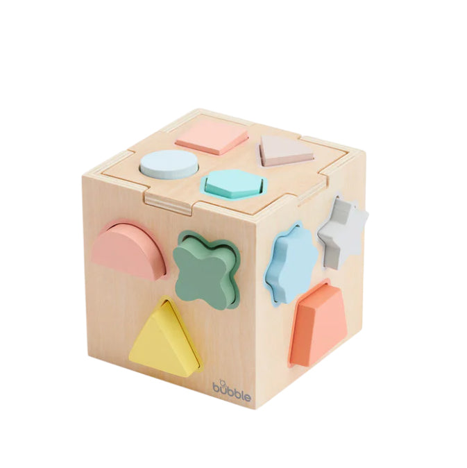 Bubble Wooden Shape Sorting Cube
