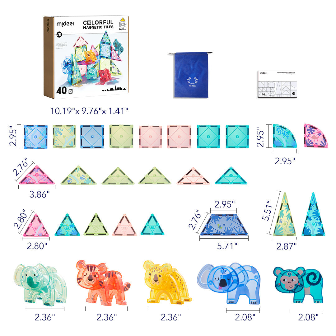 Colorful Magnetic Tiles: Wonderful Forest [ 40P ]