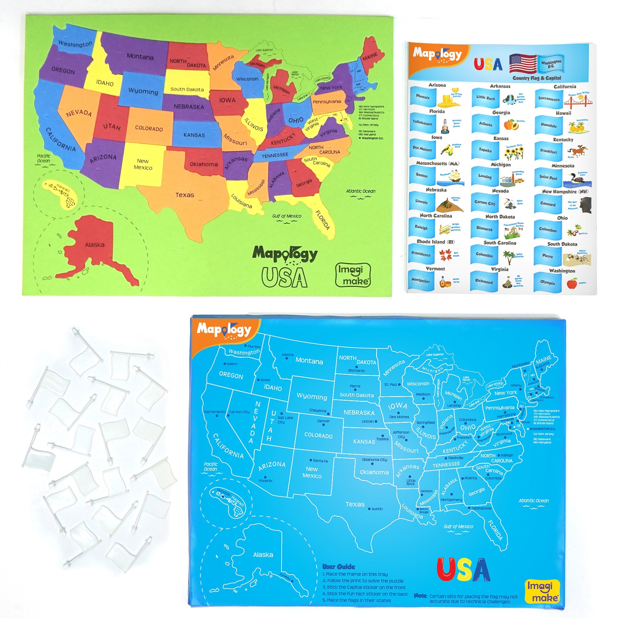 Imagimake Mapology USA with Capitals Puzzle