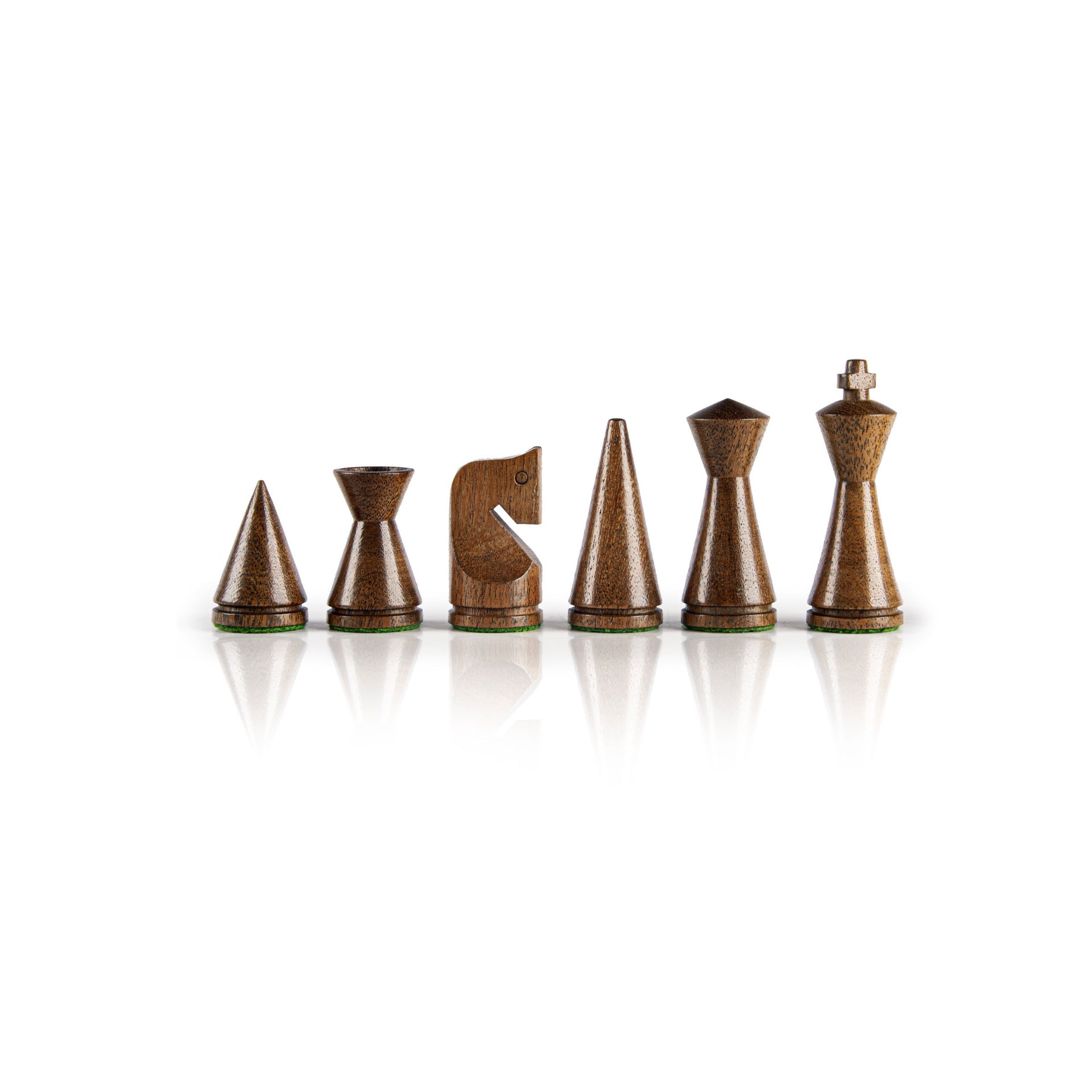 Modern Style Olive Burl Chess set (Natural Brown & Ivory)