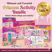 Imagimake 5-in-1 Ultimate Princess Craft Mega Bundle for Girls