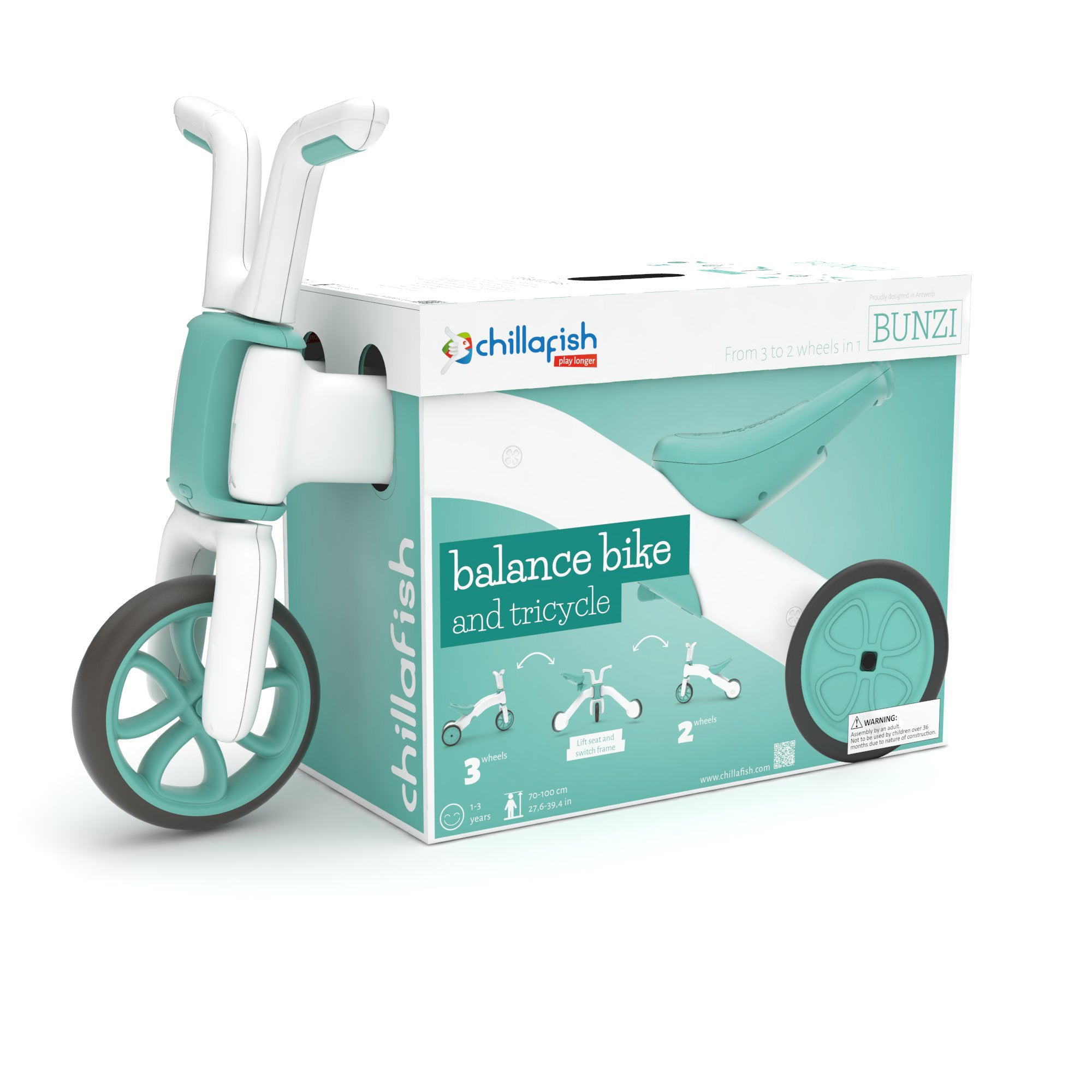 Bunzi 2-in-1 Balance Bike - Matte Edition
