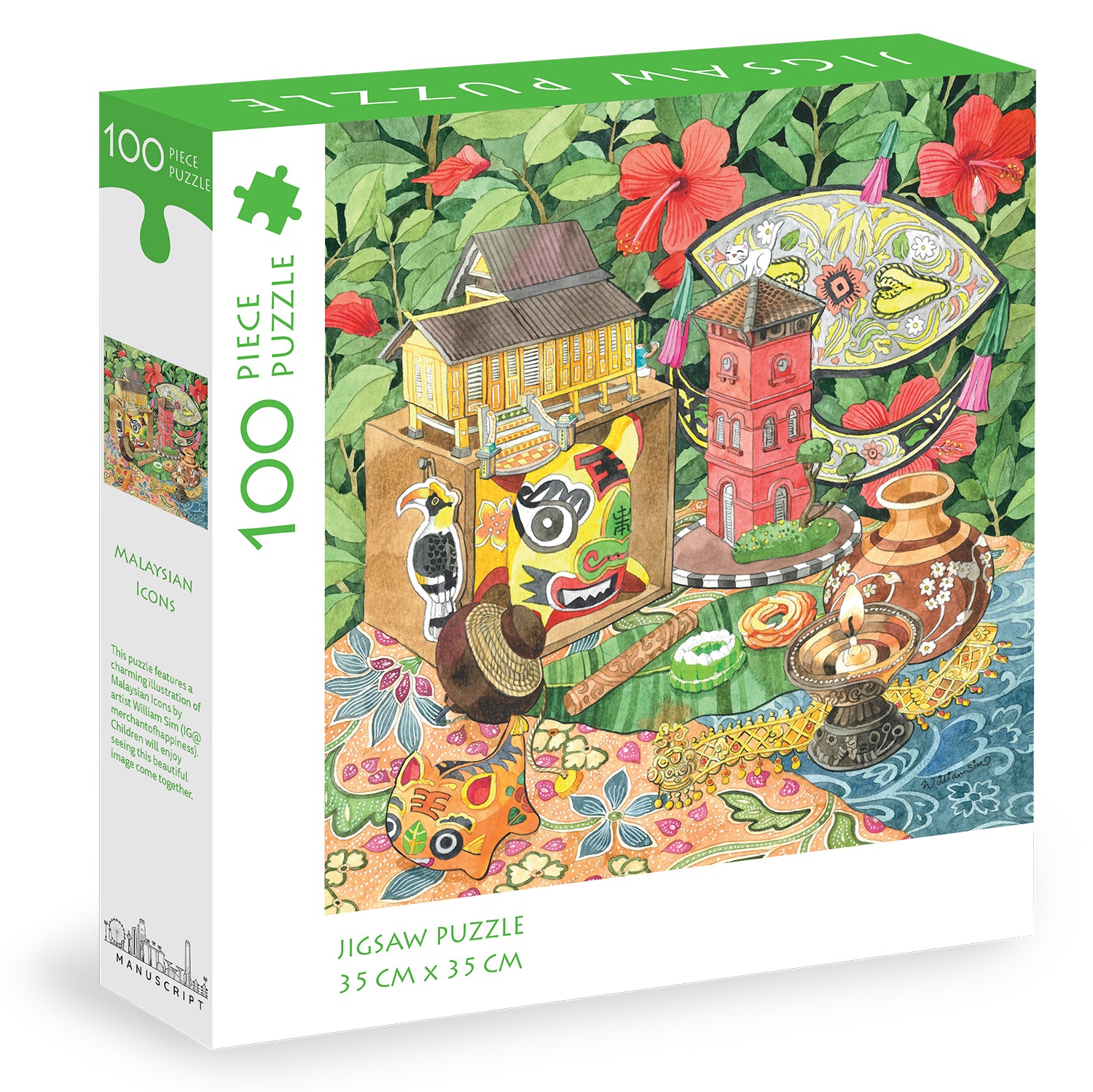 Malaysian Icons a 100 Pieces Jigsaw Puzzle