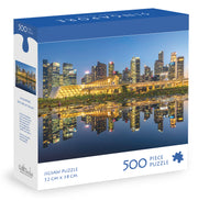 Singapore Skyline at Night a 500 Pieces Jigsaw Puzzle