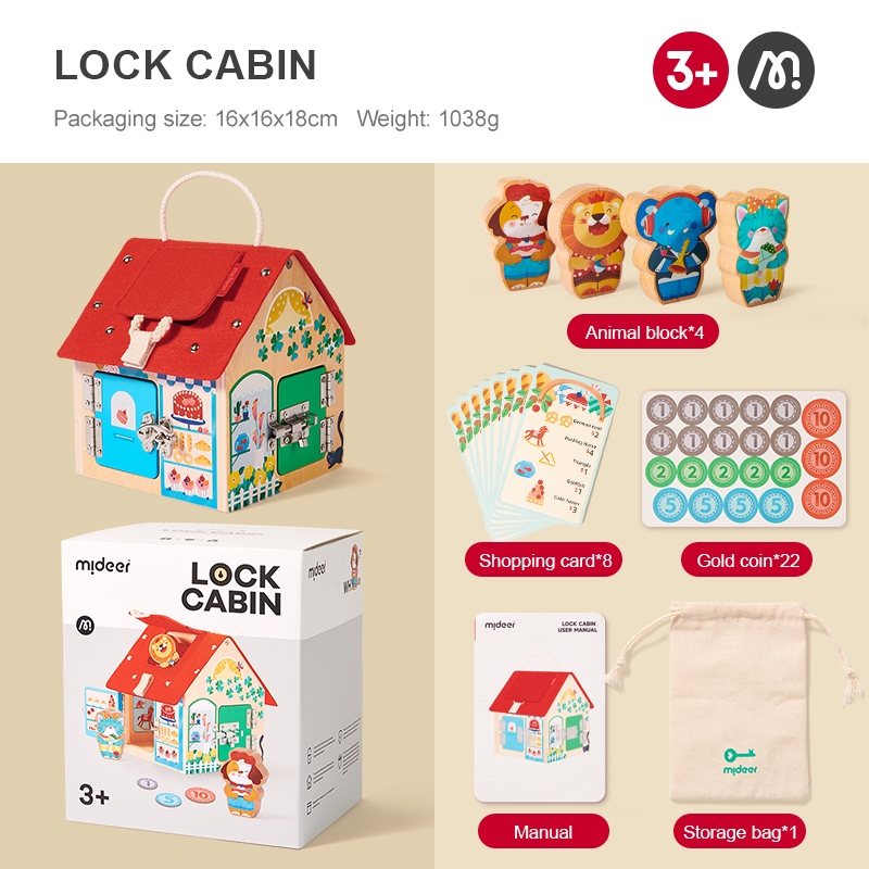 Lock Cabin - Montessori Toy