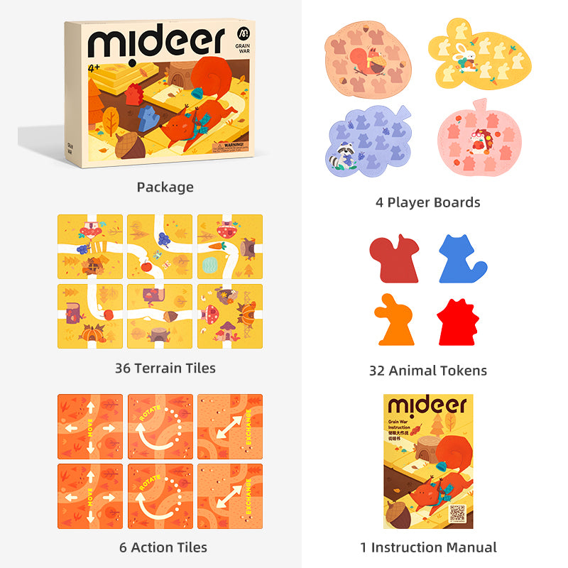 Grain War - A Strategy board game for children (4+)