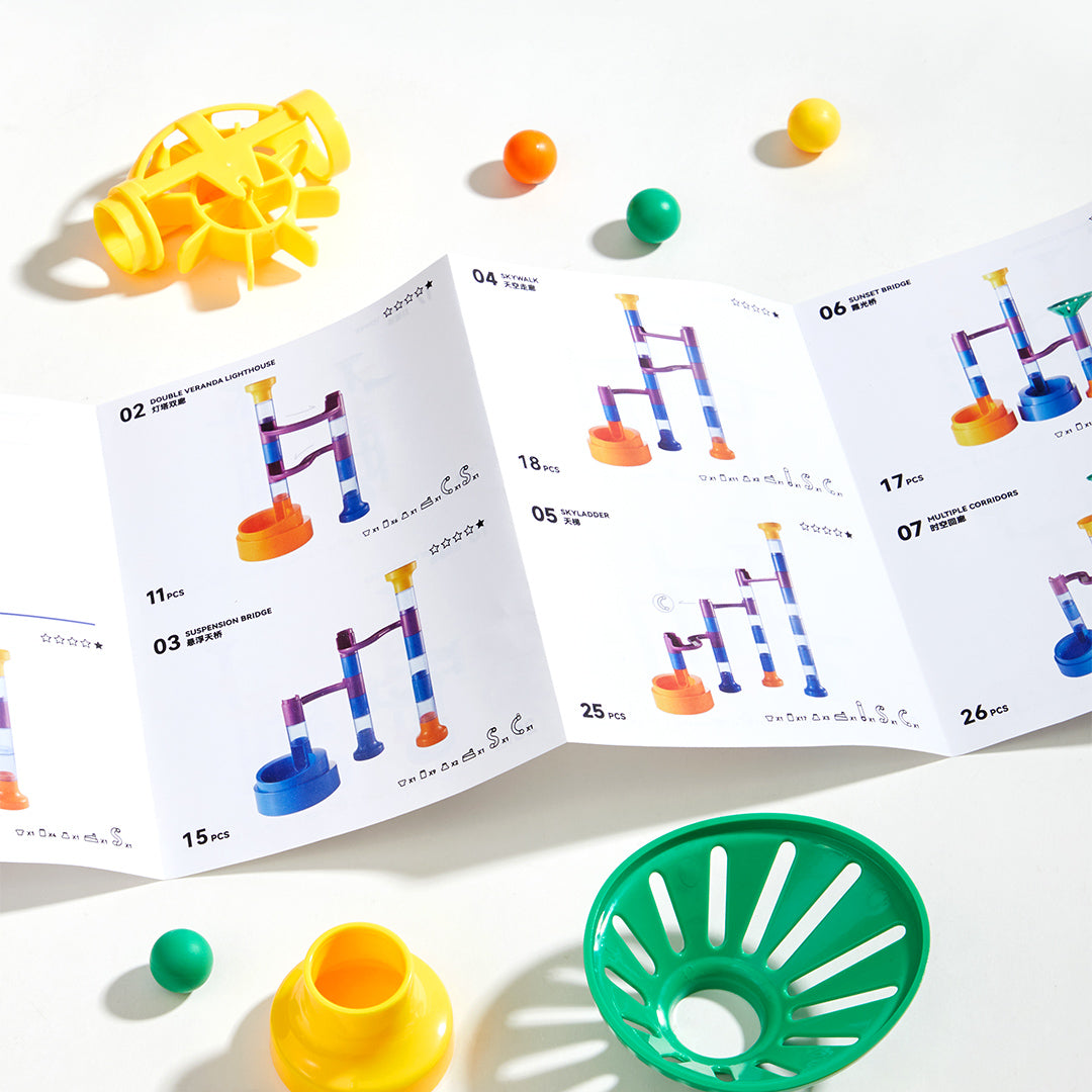 Track Marble Building Block Set - Galaxy Race 84 Pcs