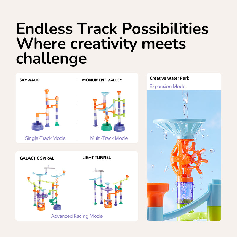 Track Marble Building Block Set - Galaxy Race 84 Pcs