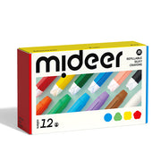 Vibrant & Safe Silky Quick-Dry Crayons - 12 Colours Refills