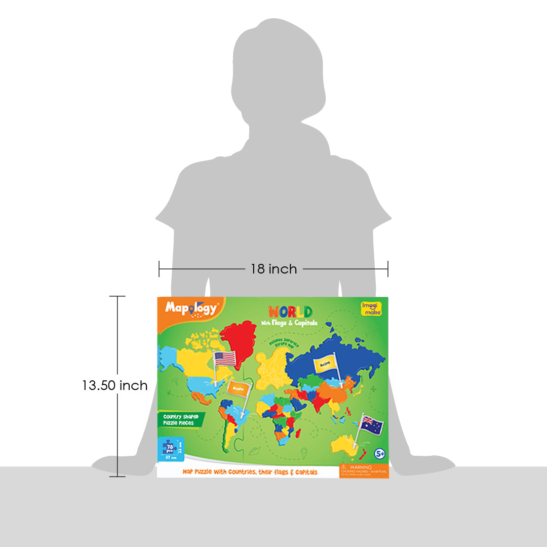 Imagimake Mapology World with Flags & Capitals