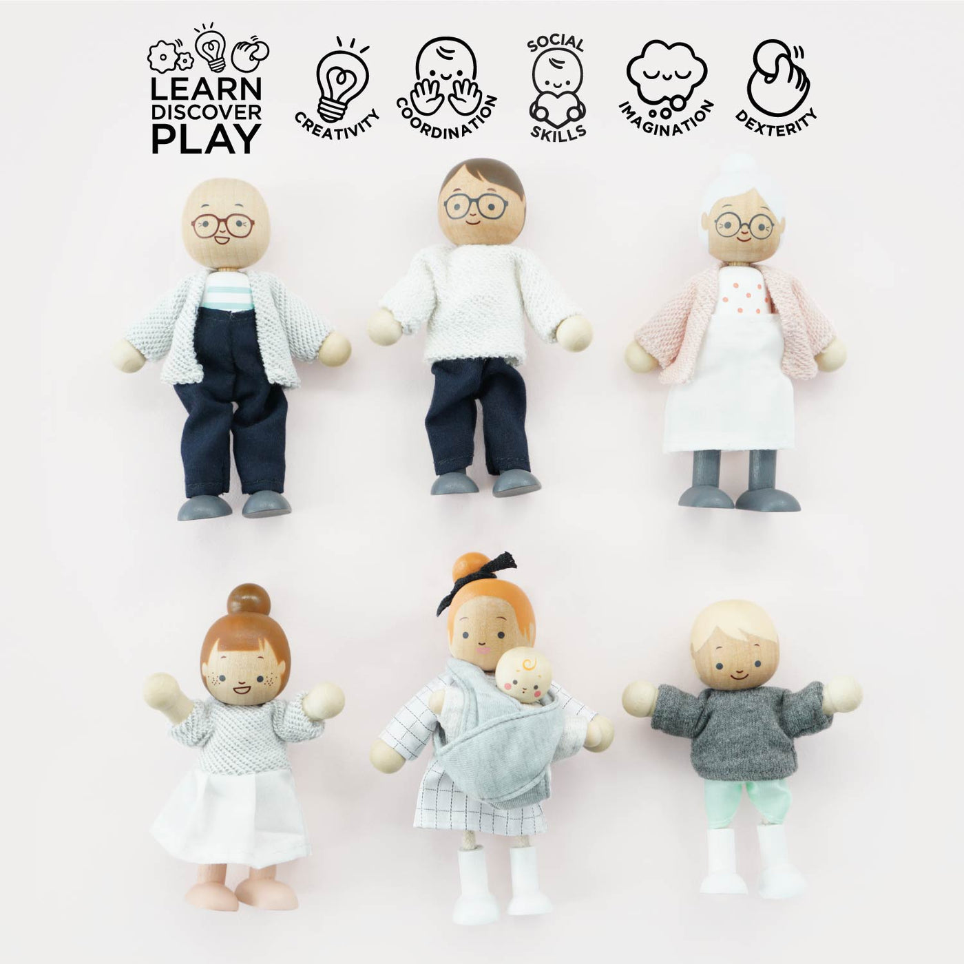Le Toy Van Wooden Dolls House Family
