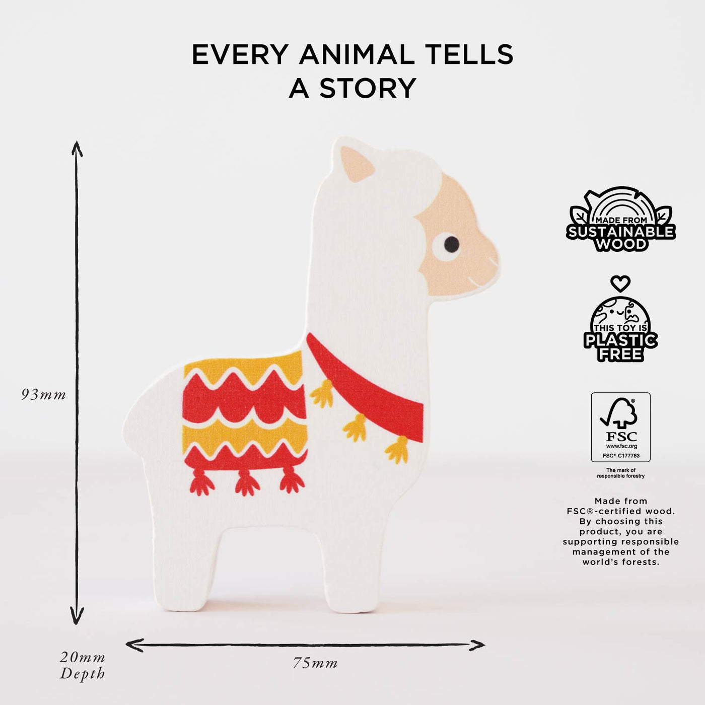 Le Toy Van Wooden Stacking Animals & Bag